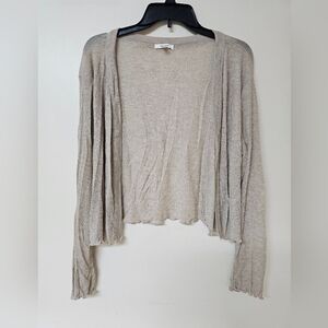 Maurices Light Beige Open-Front Cropped Cardigan NWOT